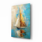Sailing Glass Wall Art || Designer Collection.